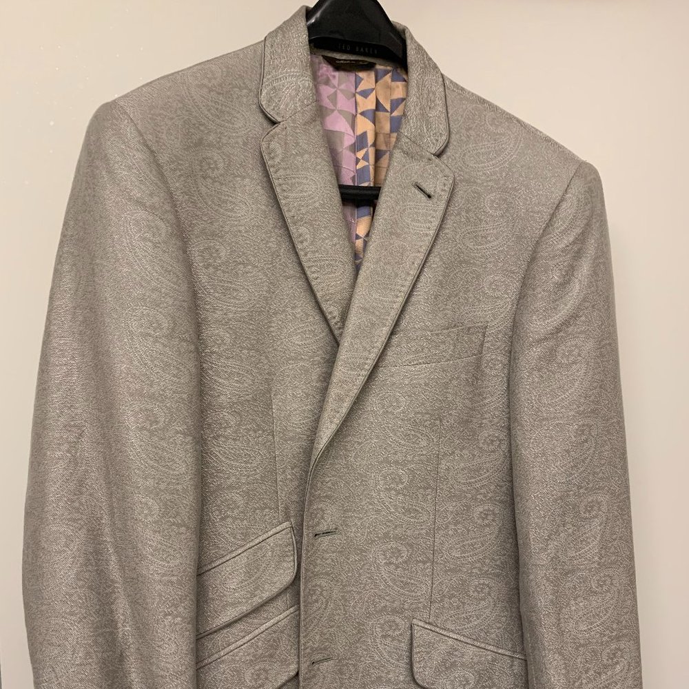 Ted Baker - grey paisley blazer / jacket